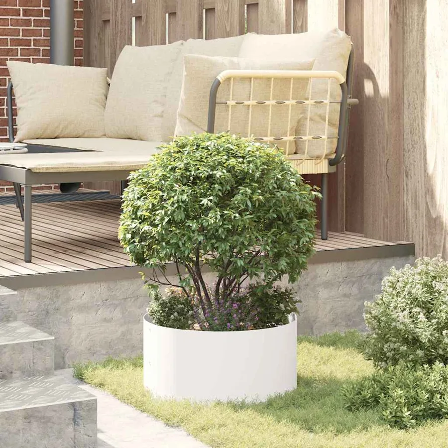Anneau de jardinière 5 pc Blanc 40 x 40 x 20 cm - 4