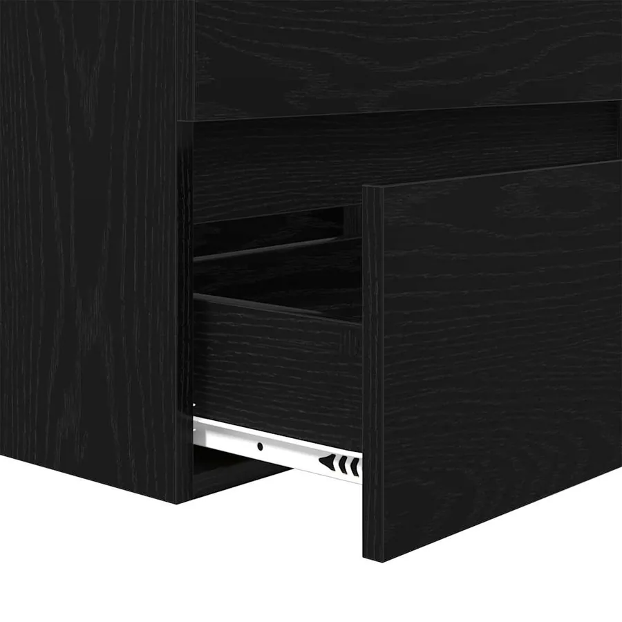 Ensemble de mobilier de salle de bain 2 pcs Chêne noir - 12
