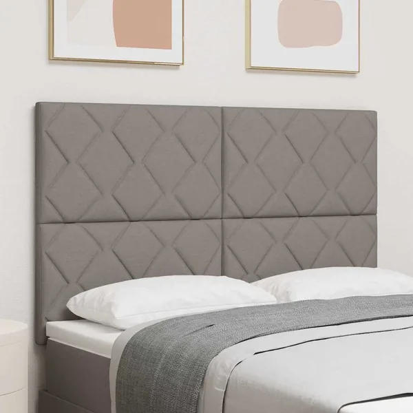 Tête de lit LED Taupe 160 cm tissu