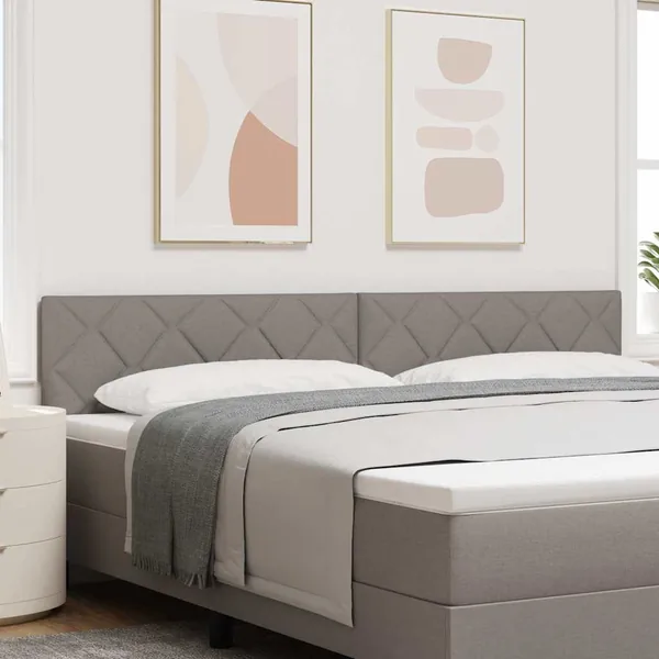 Tête de lit LED Taupe 200 cm tissu