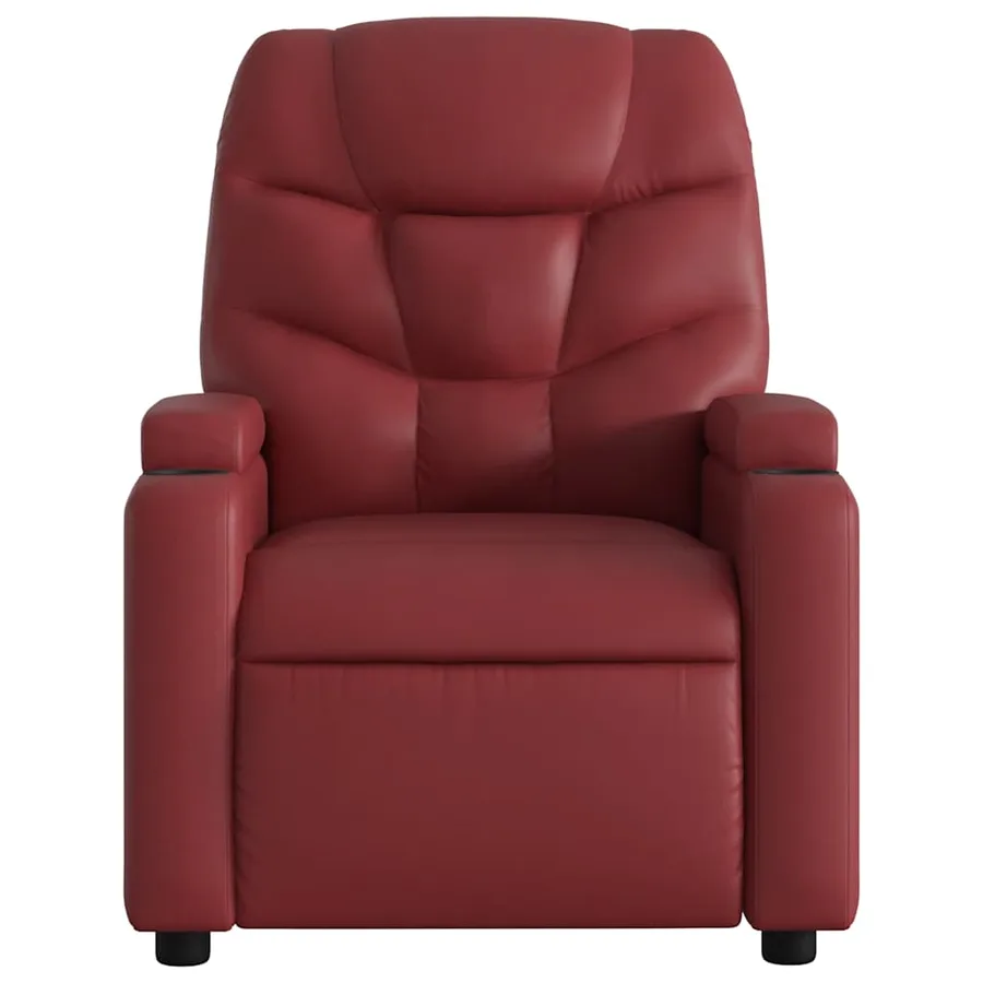 Fauteuil de massage inclinable Rouge bordeaux Similicuir - 4