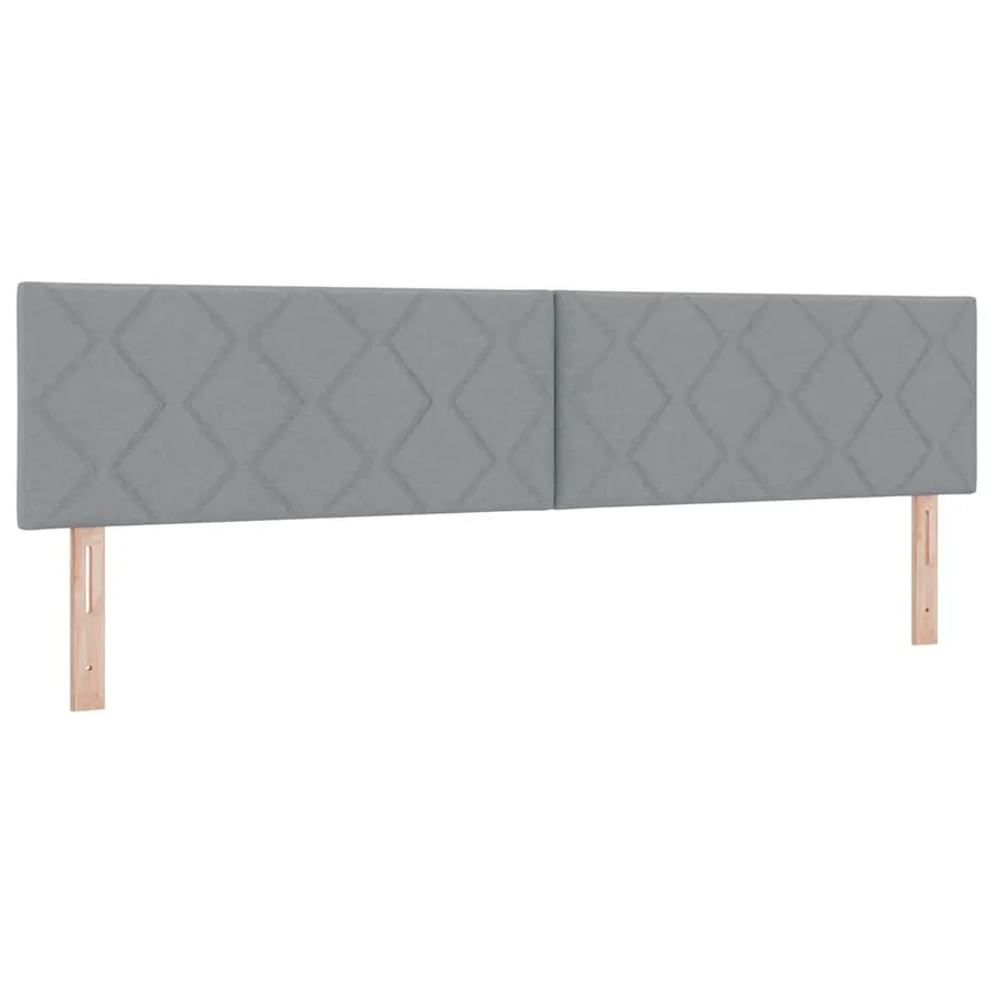 Tête de lit Gris clair 200 cm tissu - 2