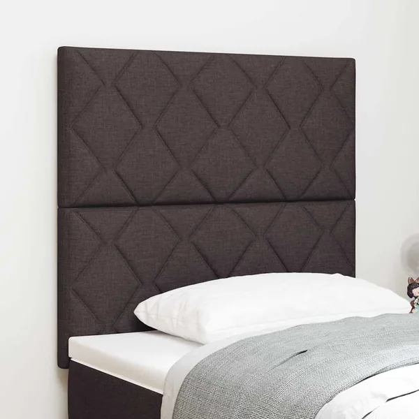 Tête de lit LED Marron 100 cm tissu