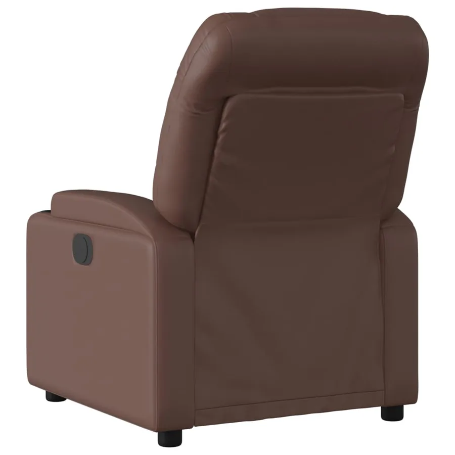 Fauteuil de massage inclinable Marron Similicuir - 6