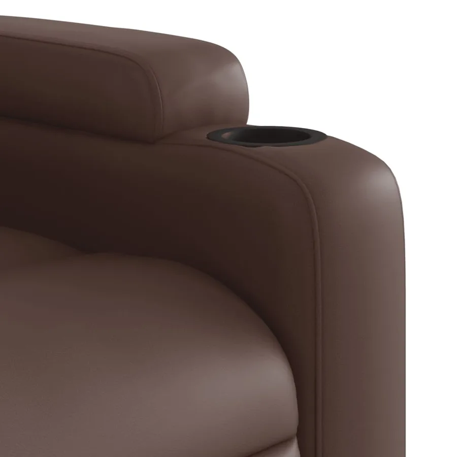 Fauteuil de massage inclinable Marron Similicuir - 9