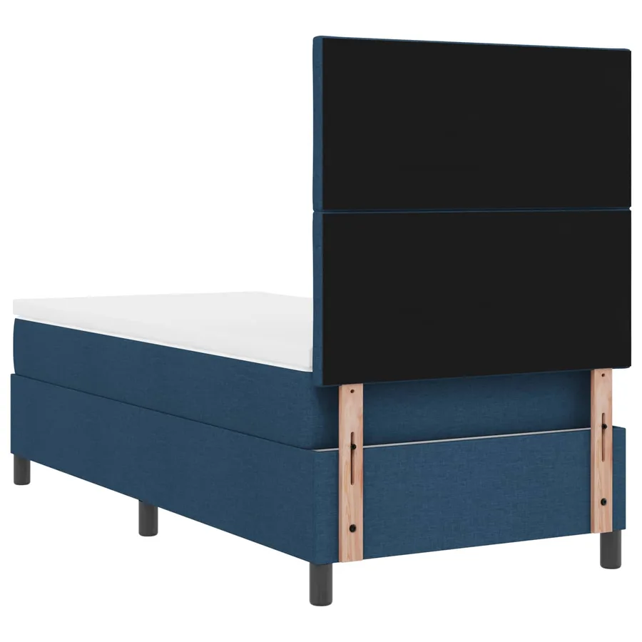 Lit à ressorts avec bandes LED Bleu 100 x 200 cm tissu - 6