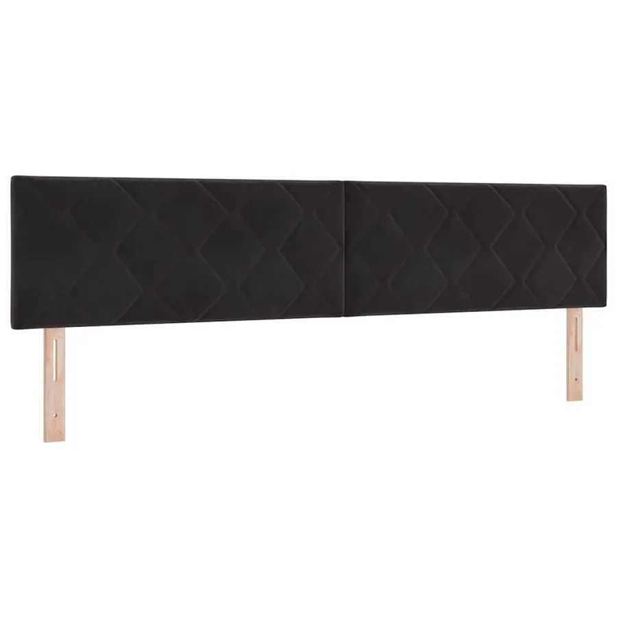 Tête de lit Noir 200 cm Velours - 2
