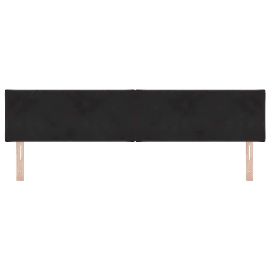 Tête de lit Noir 200 cm Velours - 5