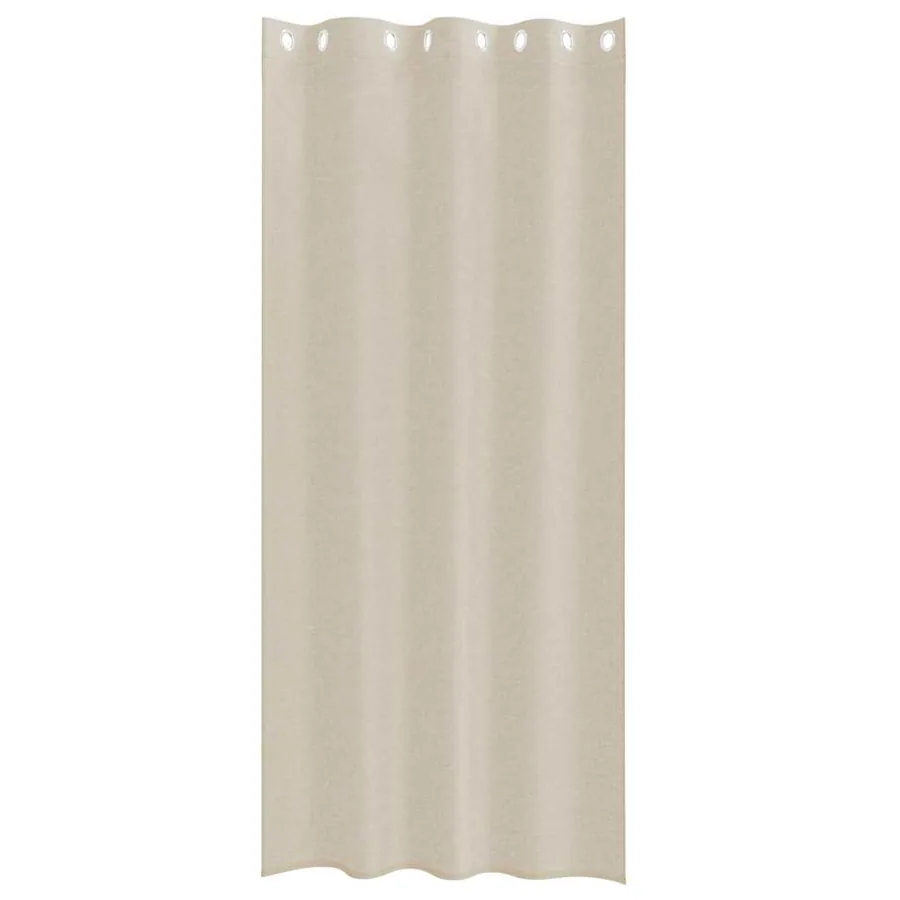 Rideau en Voile 2 pcs Couleur sable 245 x 140 cm Polyester - 4