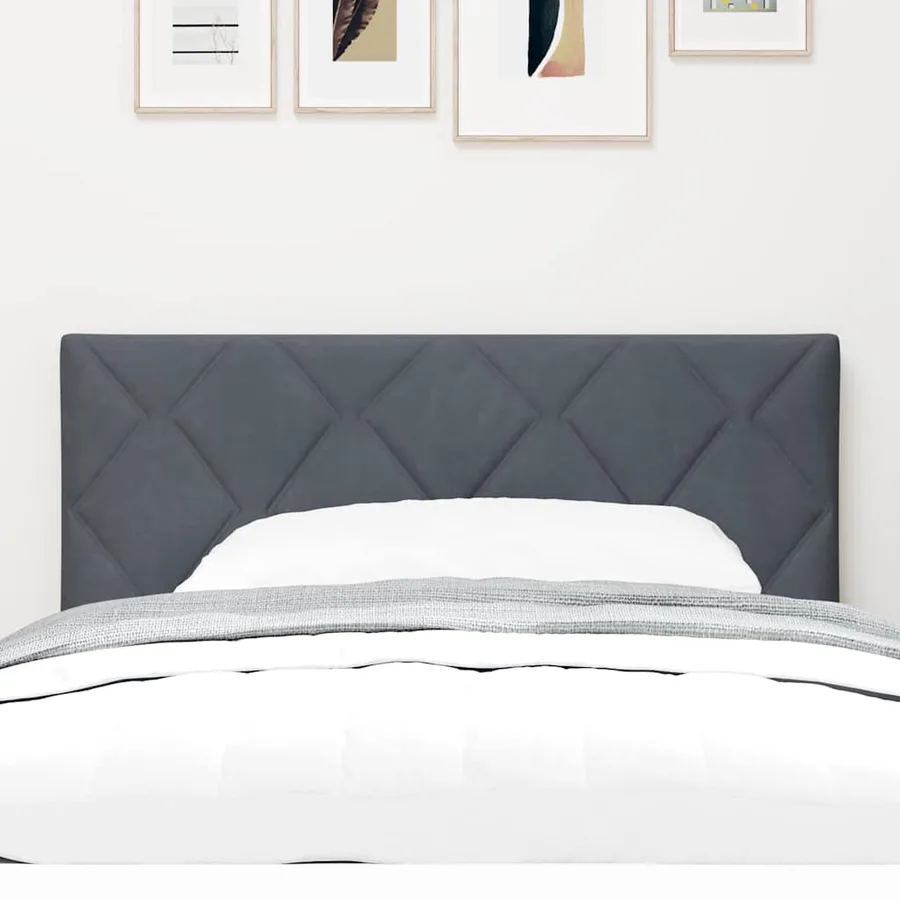 Tête de lit Gris foncé 90 cm Velours - 3