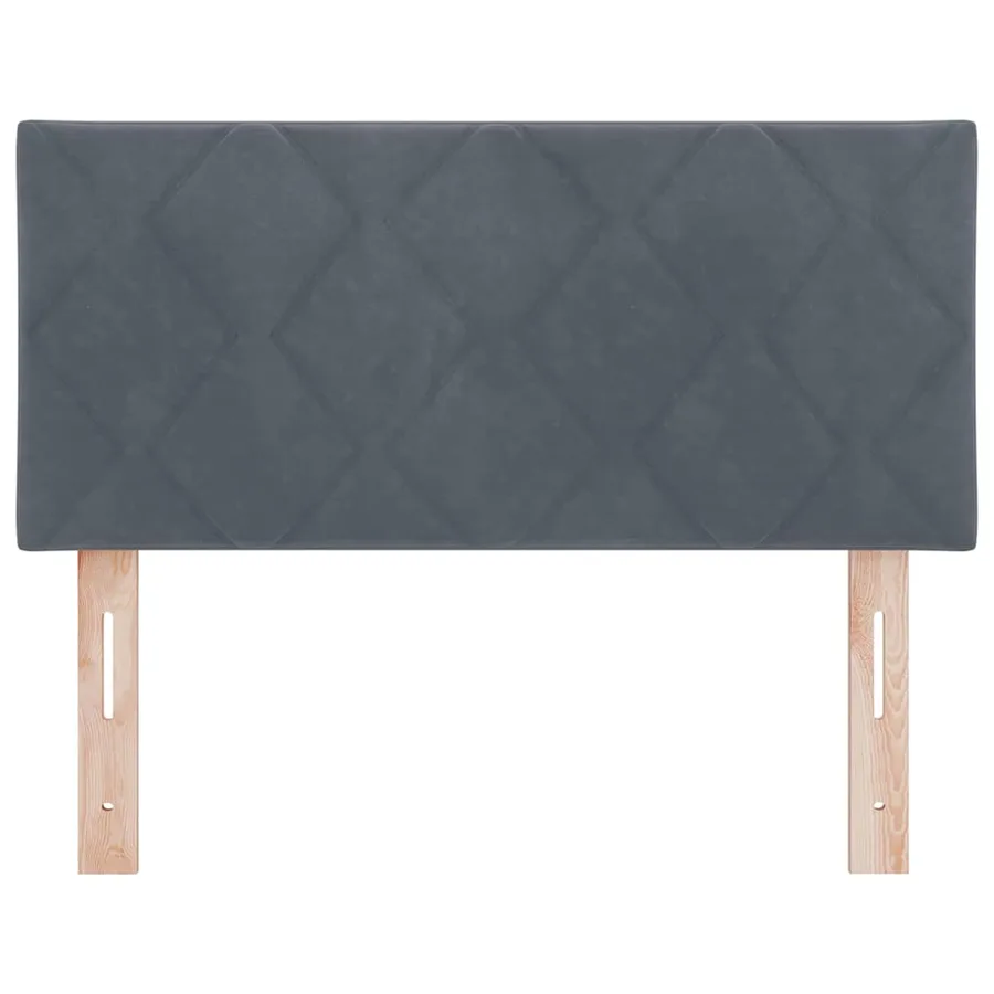 Tête de lit Gris foncé 90 cm Velours - 5