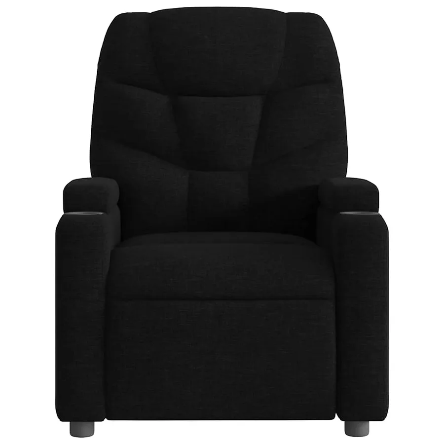 Fauteuil de massage inclinable Noir Tissu - 5