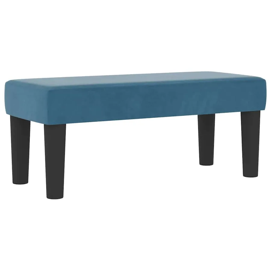 Lit à ressorts avec tête de lit Bleu foncé 200 x 80 cm Velours - 5
