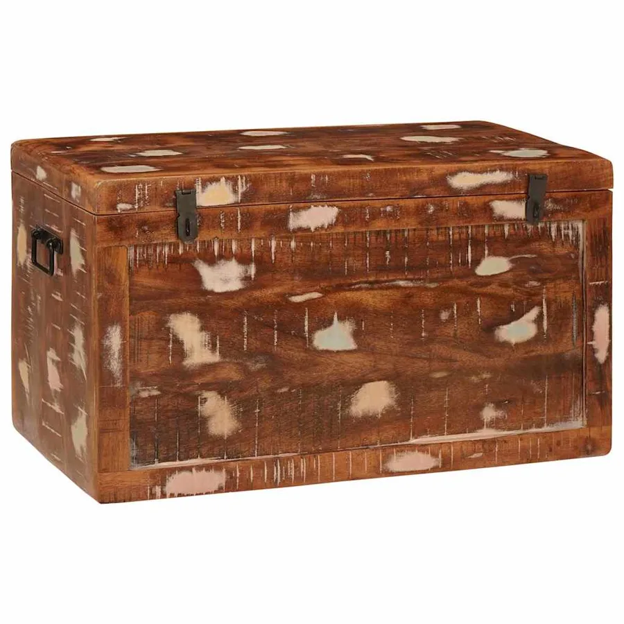 Boîte de rangement avec stockage Marron Bois de mangue massif - 3