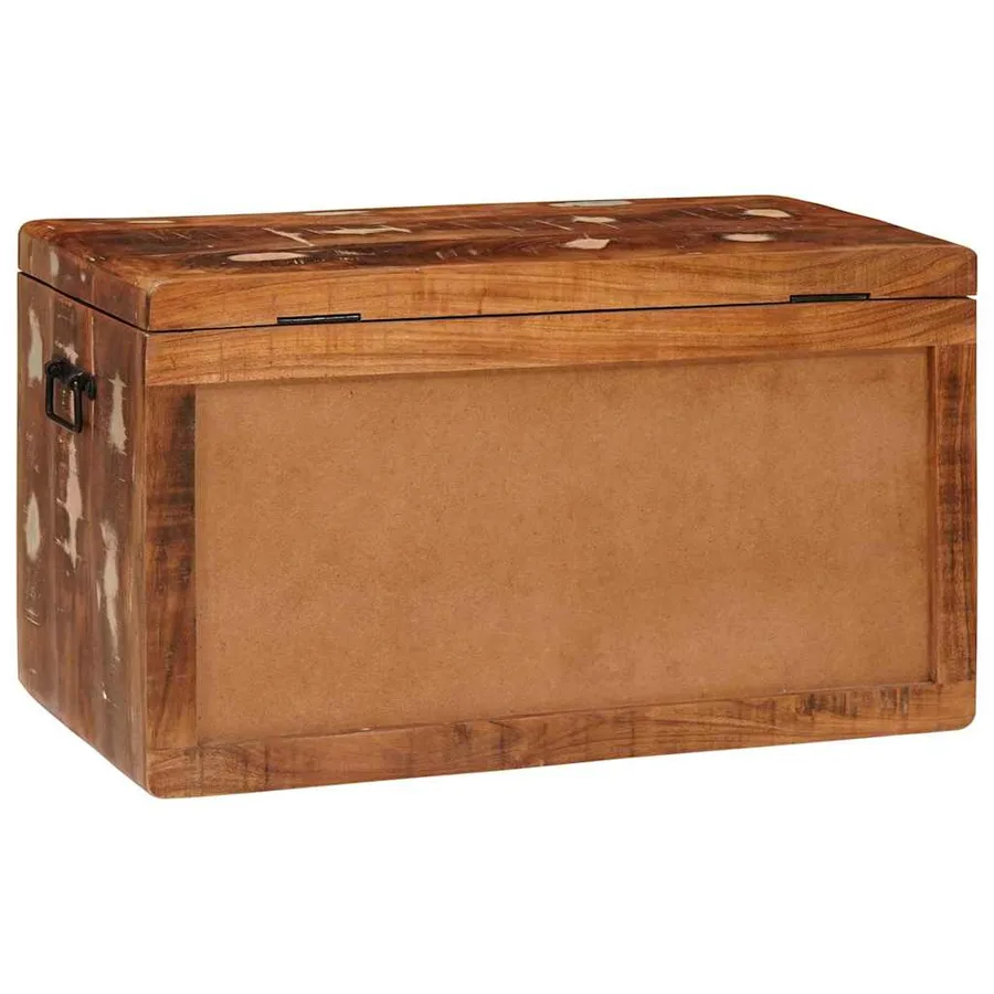 Boîte de rangement avec stockage Marron Bois de mangue massif - 7