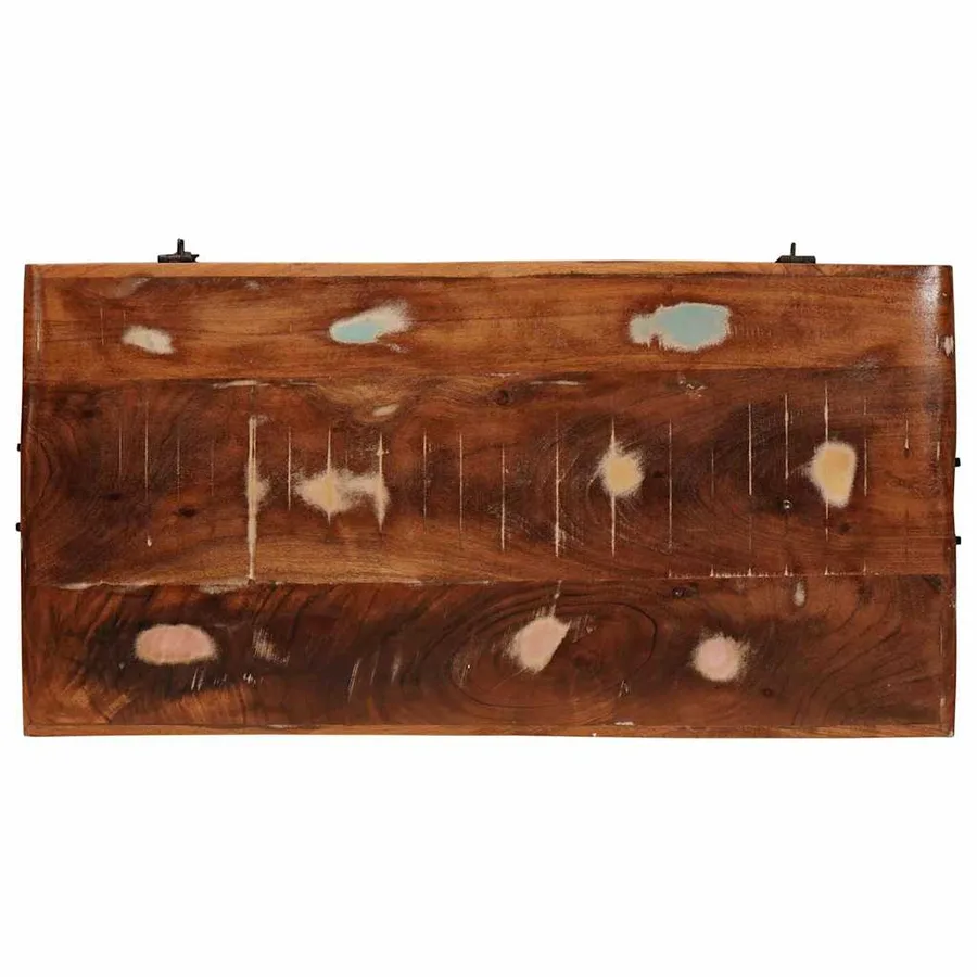 Boîte de rangement avec stockage Marron Bois de mangue massif - 8