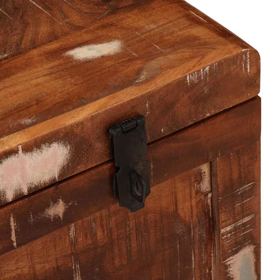 Boîte de rangement avec stockage Marron Bois de mangue massif - 9