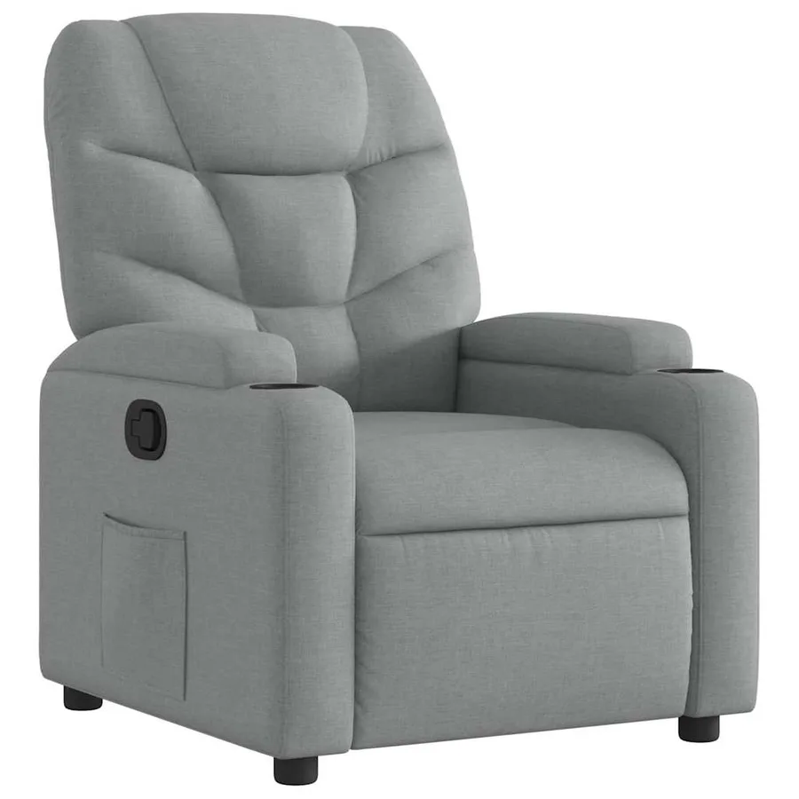 Fauteuil inclinable Gris clair Tissu - 2
