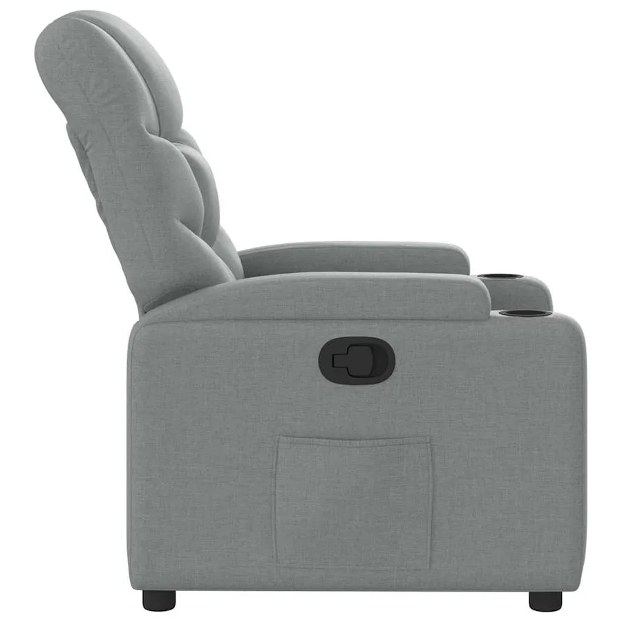 Fauteuil inclinable Gris clair Tissu - 4