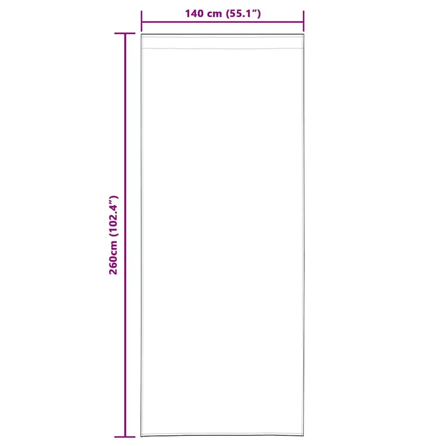 Rideau en Voile 2 pcs Blanc 260 x 140 cm Polyester - 9