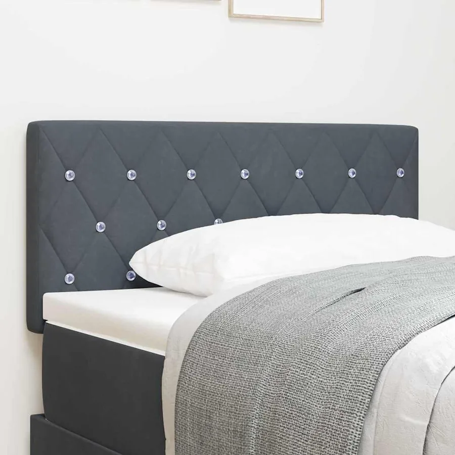 Tête de lit Gris foncé 90 cm Velours