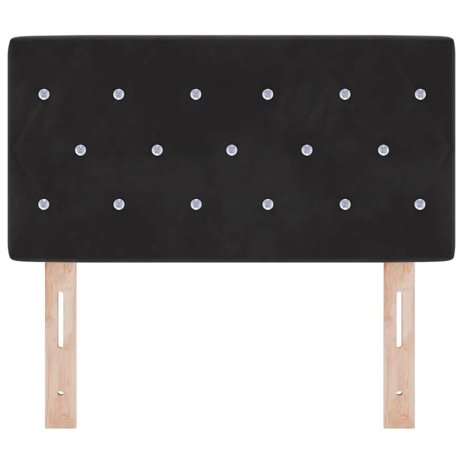 Tête de lit LED avec bandes LED Noir 80 cm Velours - 5