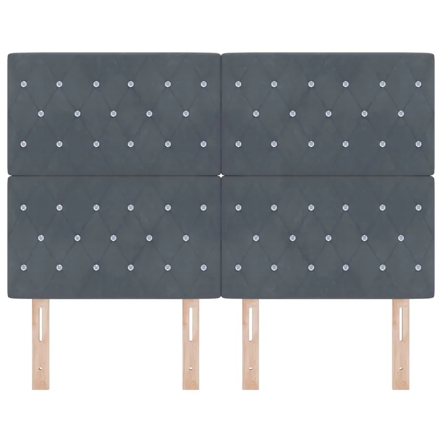 Tête de lit Gris foncé 160 cm Velours - 4