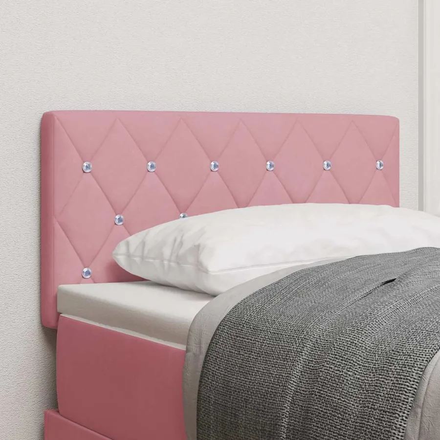 Tête de lit Rose 80 cm Velours