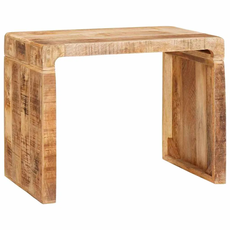Table d'appoint Marron 60 x 35 x 46 cm Bois de mangue massif - 2