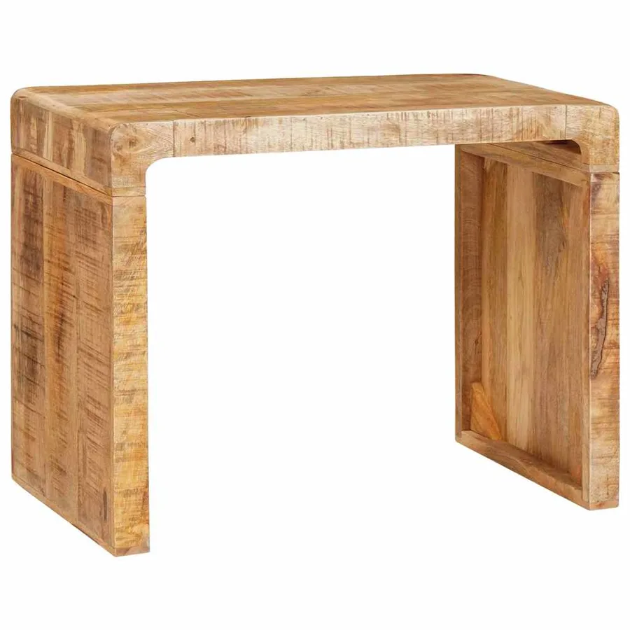 Table d'appoint Marron 60 x 35 x 46 cm Bois de mangue massif - 3