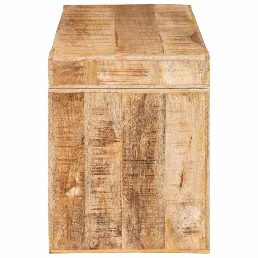 Table d'appoint Marron 60 x 35 x 46 cm Bois de mangue massif - 5