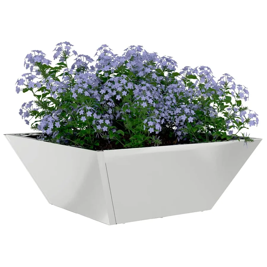 Cache-pot de jardin Argent 40 x 40 x 15 cm Acier galvanisé - 3