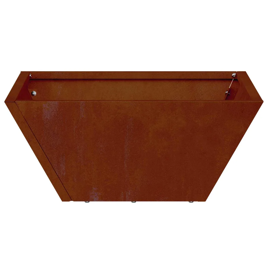 Cache-pot de jardin Rouillé 35 x 35 x 15 cm Acier patiné - 6