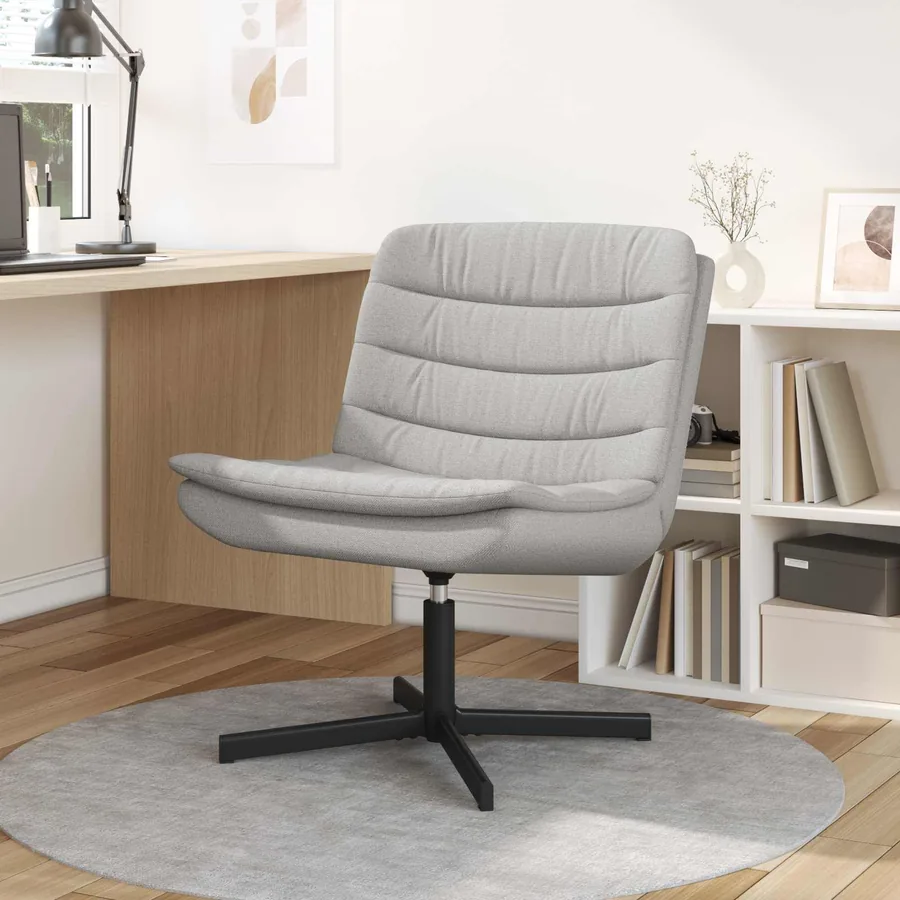 Chaise pivotante Gris nuage 63 x 75 x 76 cm tissu