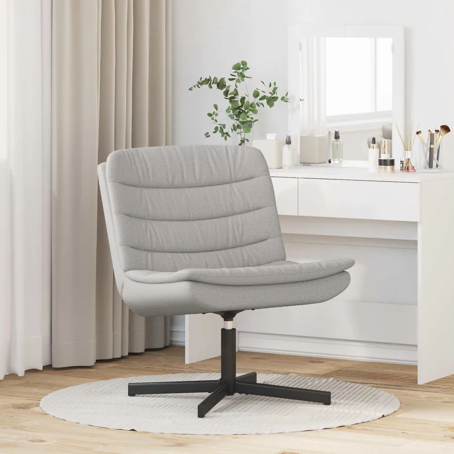 Chaise pivotante Gris nuage 63 x 75 x 76 cm tissu - 3