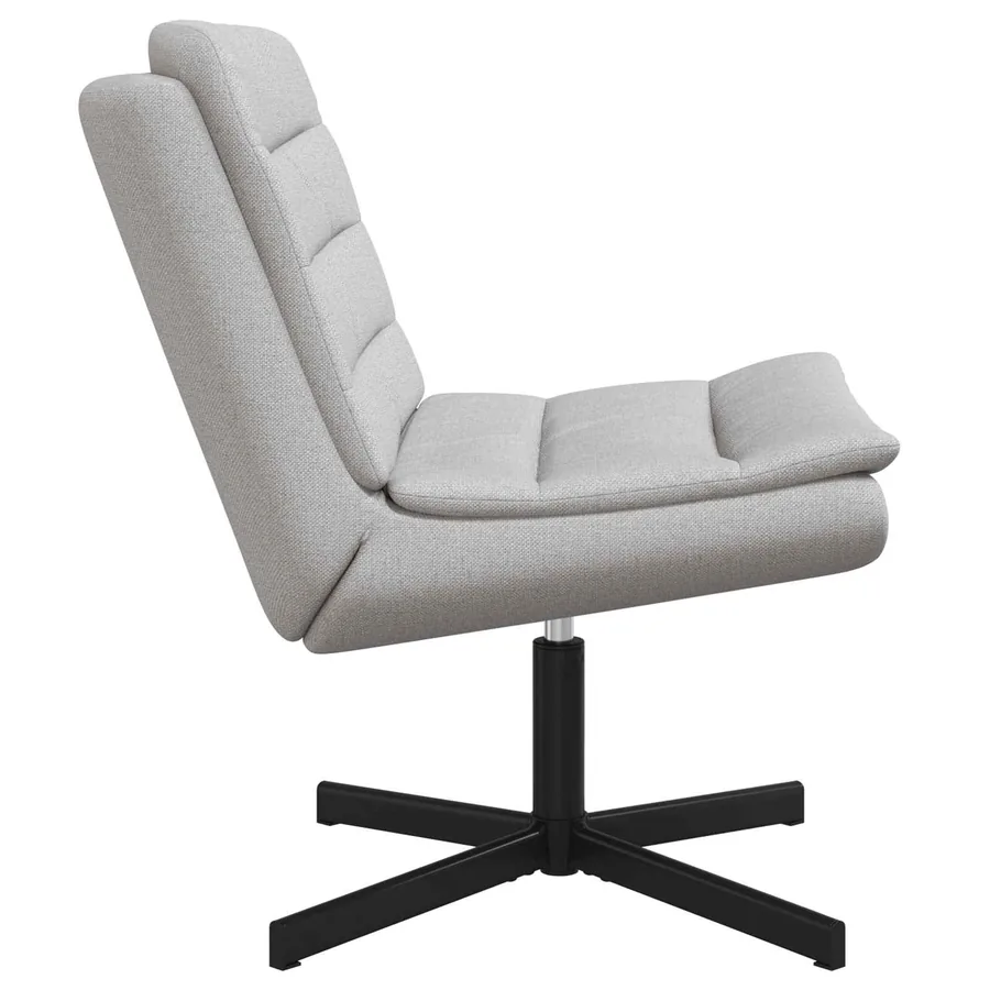Chaise pivotante Gris nuage 63 x 75 x 76 cm tissu - 5