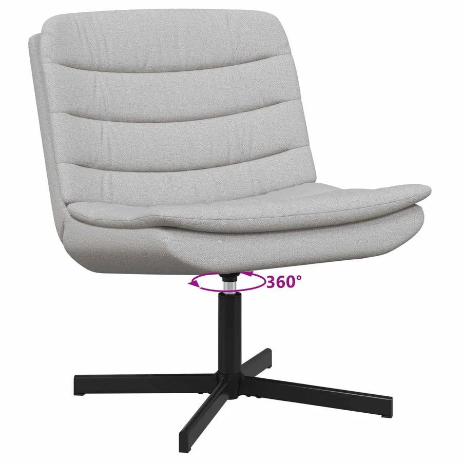 Chaise pivotante Gris nuage 63 x 75 x 76 cm tissu - 9