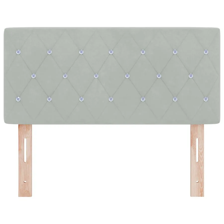 Tête de lit Gris clair 100 cm Velours - 4