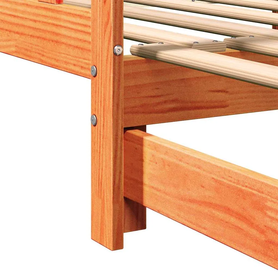 Lit Pull-out de Jour Brun cire 203.5 x 164 x 66 cm Pin massif - 9