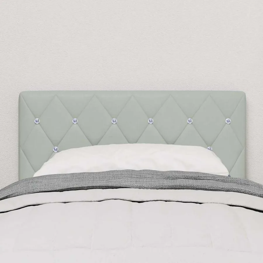 Tête de lit LED avec bandes LED Gris clair 80 cm Velours - 3