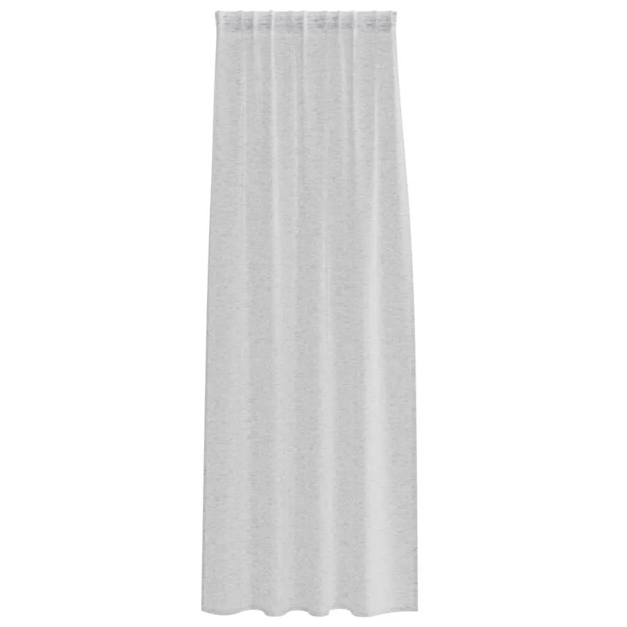 Rideau en Voile 2 pcs Gris clair 225 x 140 cm Polyester - 4