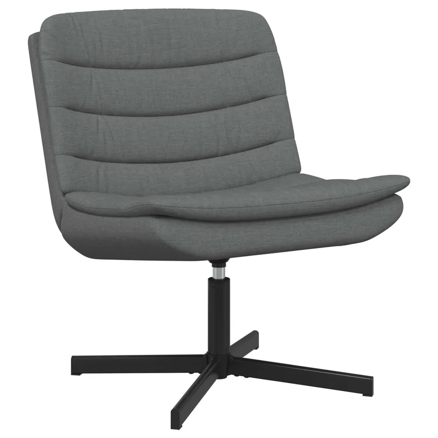 Chaise pivotante Gris foncé 63 x 75 x 76 cm tissu