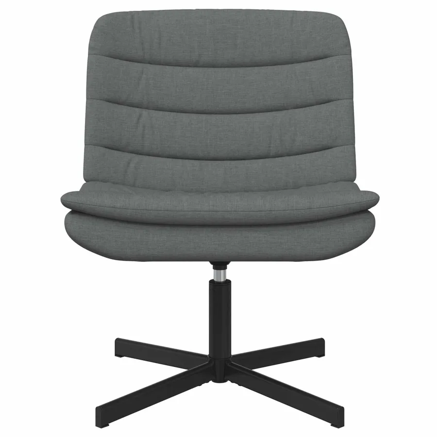 Chaise pivotante Gris foncé 63 x 75 x 76 cm tissu - 2
