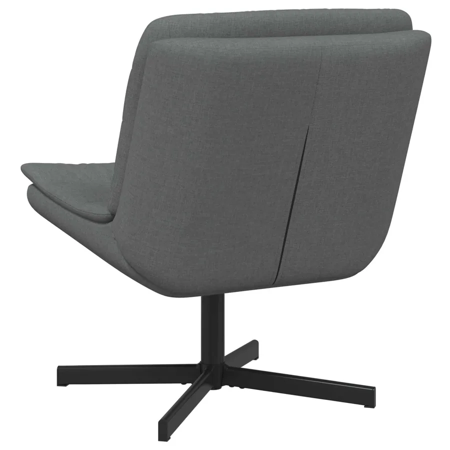 Chaise pivotante Gris foncé 63 x 75 x 76 cm tissu - 4
