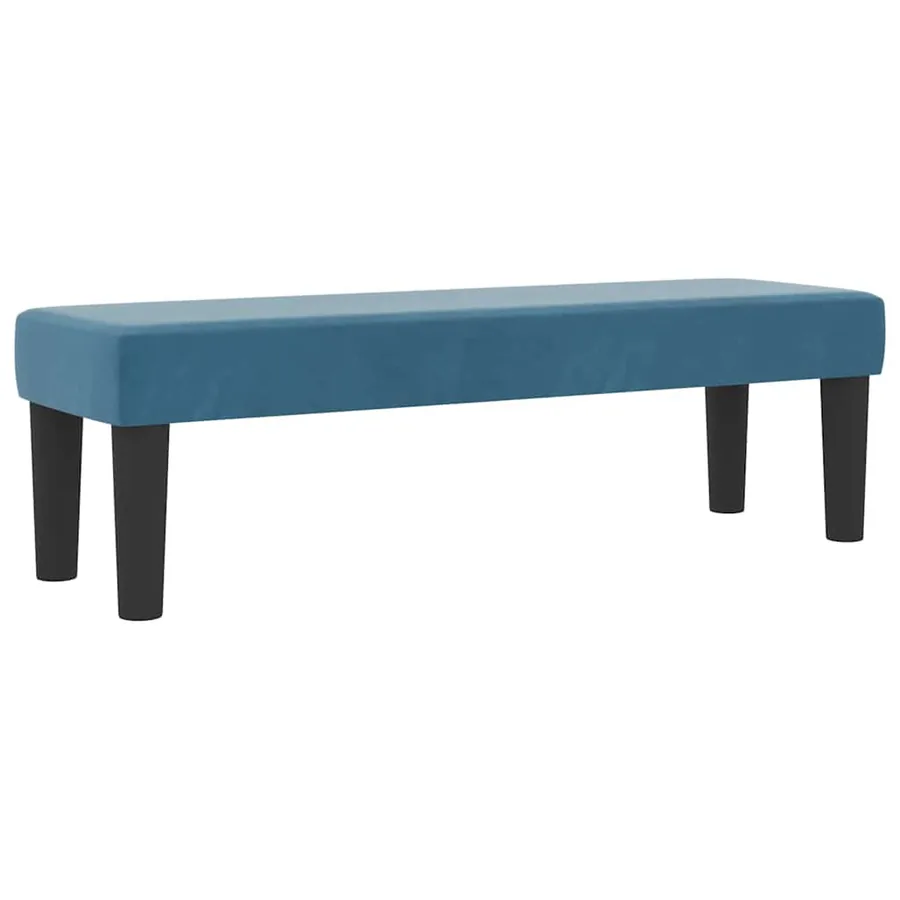 Lit à ressorts avec tête de lit Bleu foncé 190 x 140 cm Velours - 5