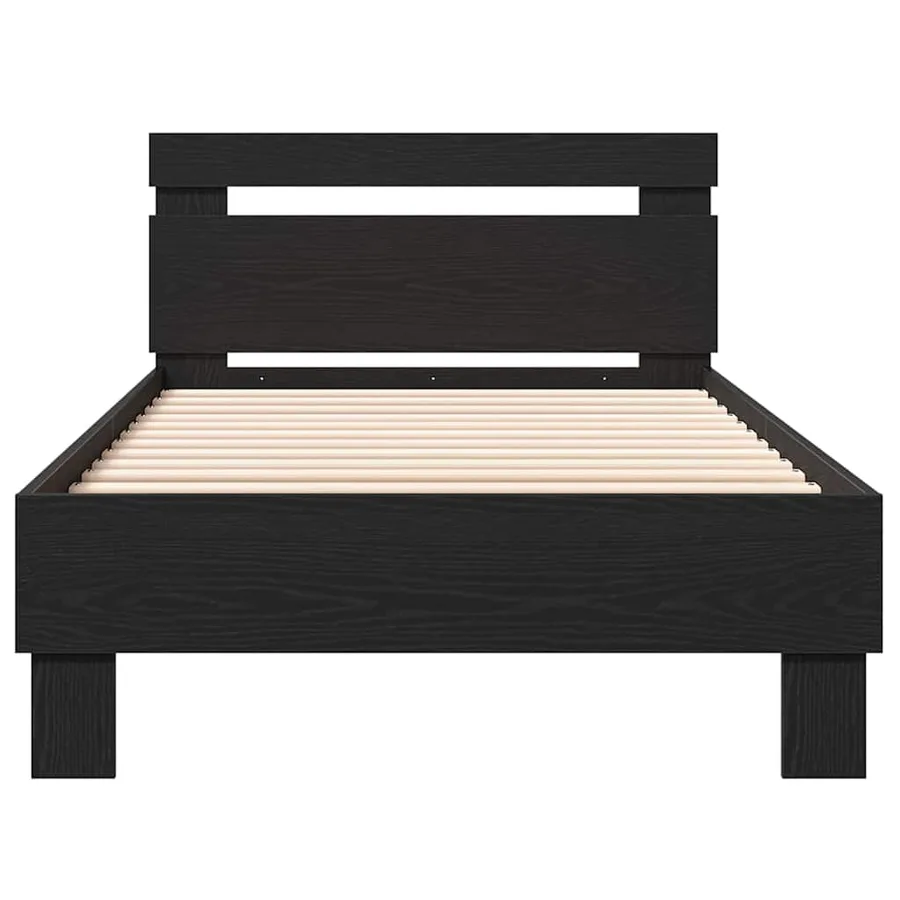 Cadre de lit Chêne noir 193 x 95 x 88 cm Bois d'ingénierie - 5