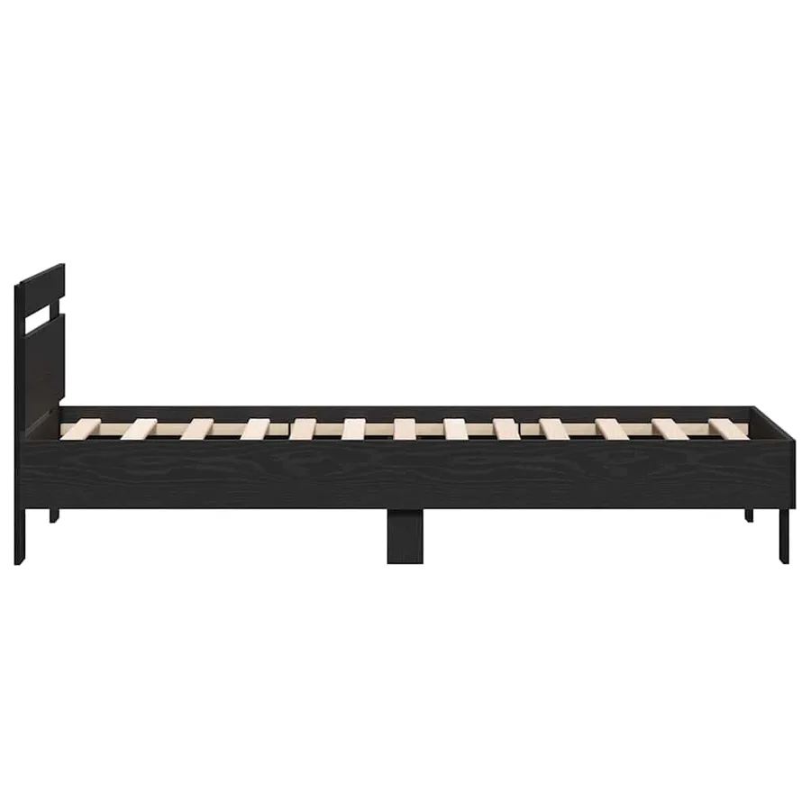 Cadre de lit Chêne noir 193 x 95 x 88 cm Bois d'ingénierie - 6