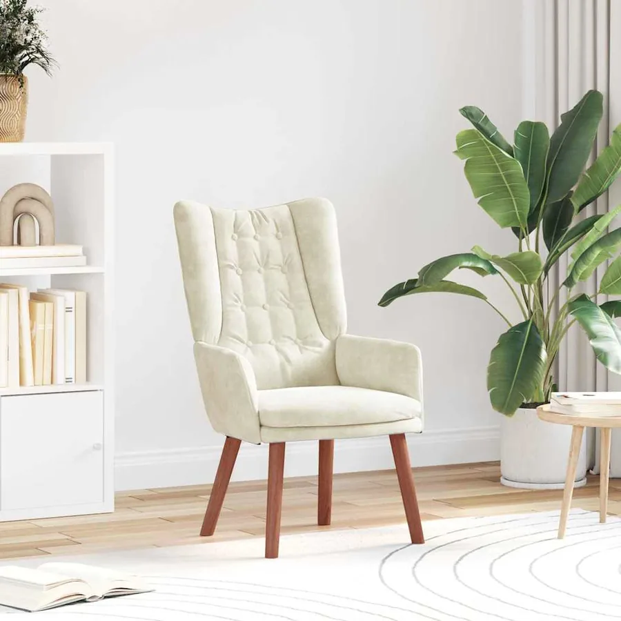 fauteuil Crème 63 x 67 x 94 cm Velours