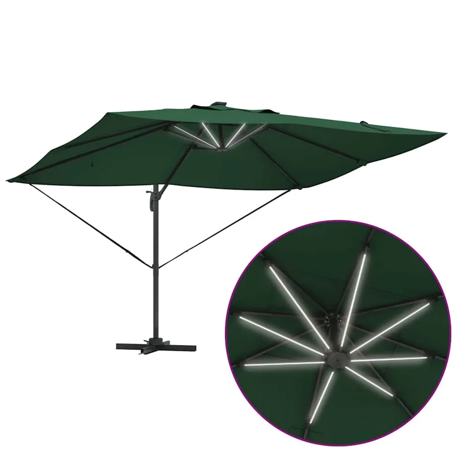 Parasol Vert 352 x 251 x 265 cm Polyester et Aluminium - 12