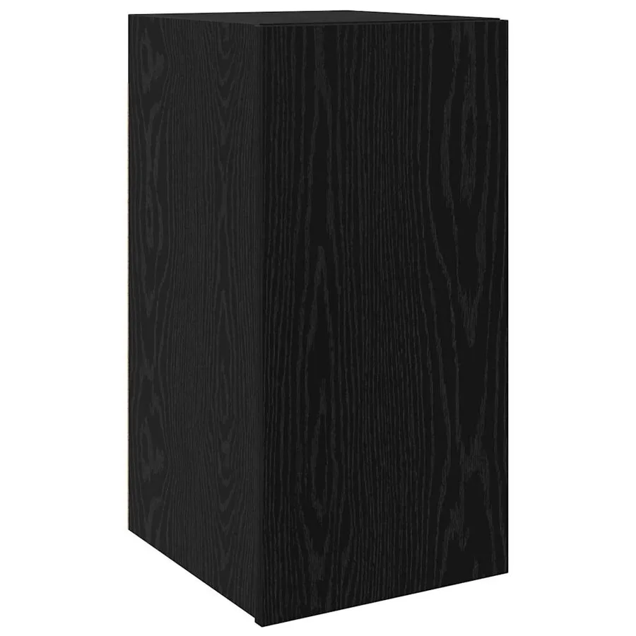 Meuble TV mural Chêne noir 30,5 x 30 x 60 cm Bois d'ingénierie - 2